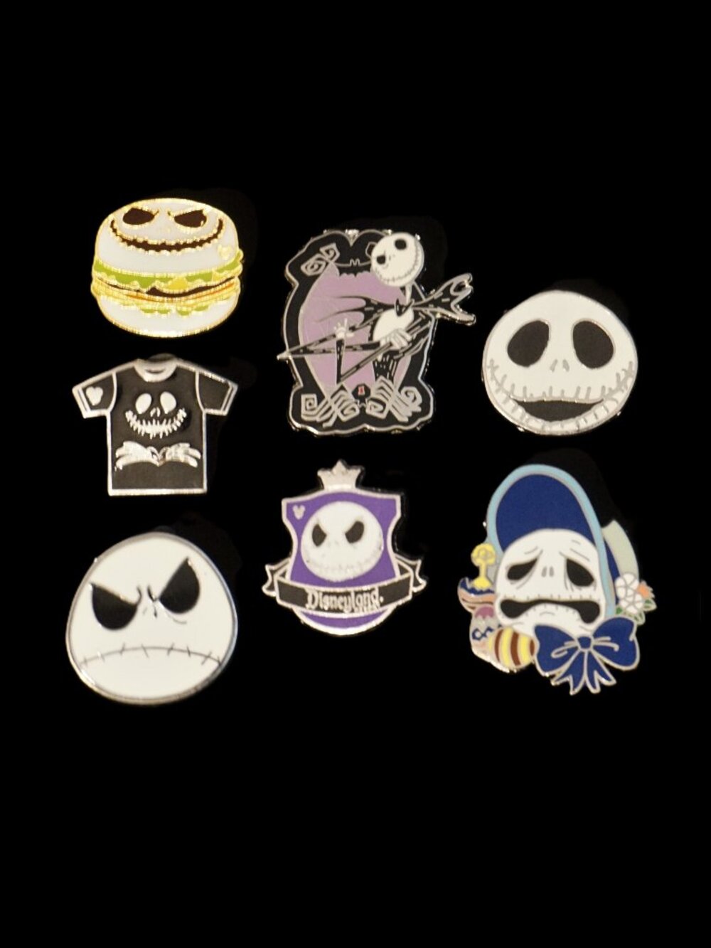 Disney Pin Trading 7 Pin Lot Featuring Jack Skellington (120)